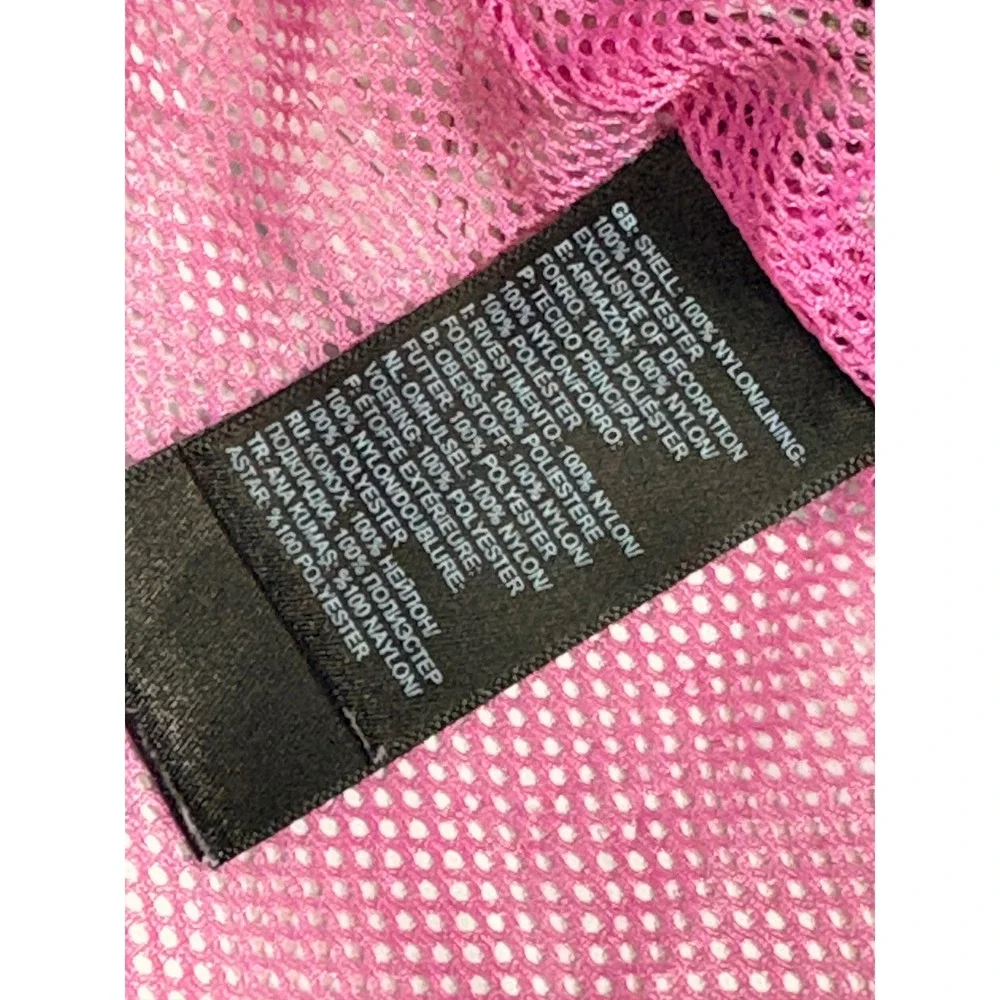 The North Face Girls Olive Green Pink Mesh Lined Hooded Rain Jacket Size L 14/16